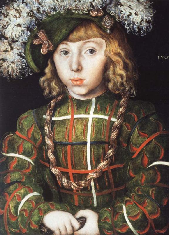 CRANACH, Lucas the Elder Portrait of Johann Friedrich the Magnanimous at the Age of Six oil painting image
